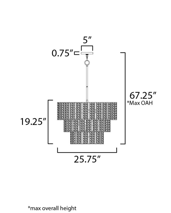 Maxim Miramar 7-Light Chandelier Model: 12808CZNAB