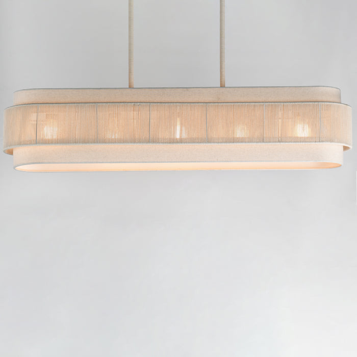 Maxim Seacliff 5-Light Linear Chandelier Model: 12815OFNAB