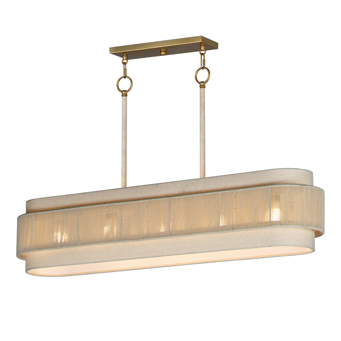 Maxim Seacliff 5-Light Linear Chandelier Model: 12815OFNAB