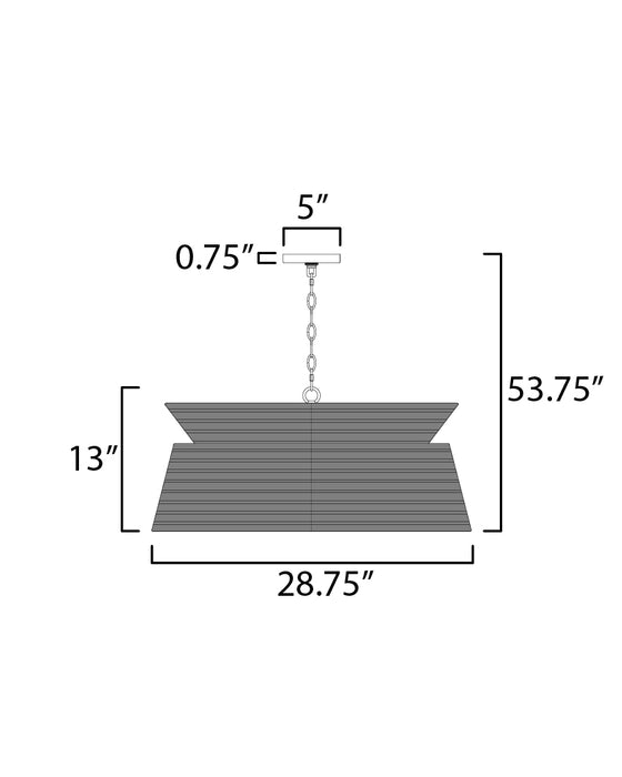 Maxim Tulum 6-Light Chandelier Model: 14416NADBZ