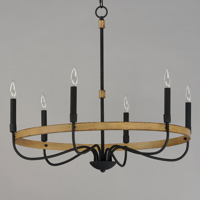 Maxim Franklin 6-Light Chandelier Model: 14446DWBK