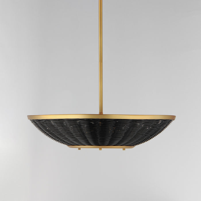 Maxim Rattan 20 3-Light Pendant Model: 14462BRNAB