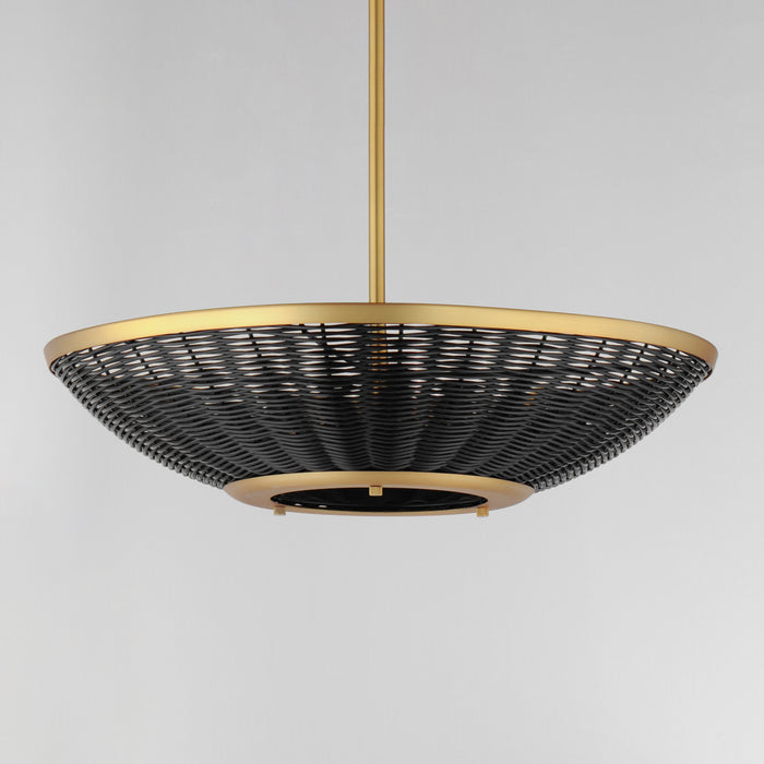 Maxim Rattan 20 3-Light Pendant Model: 14462BRNAB