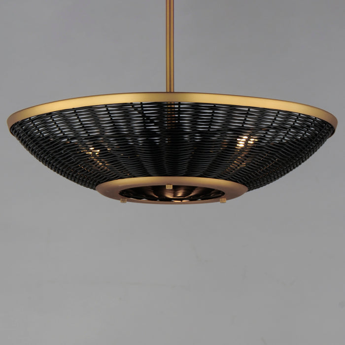 Maxim Rattan 20 3-Light Pendant Model: 14462BRNAB