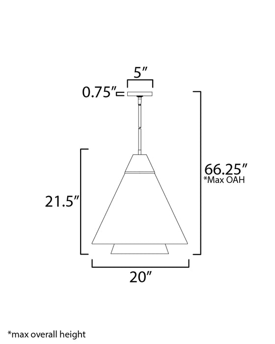 Maxim Sumatra 20 Pendant Model: 14483GCNAB