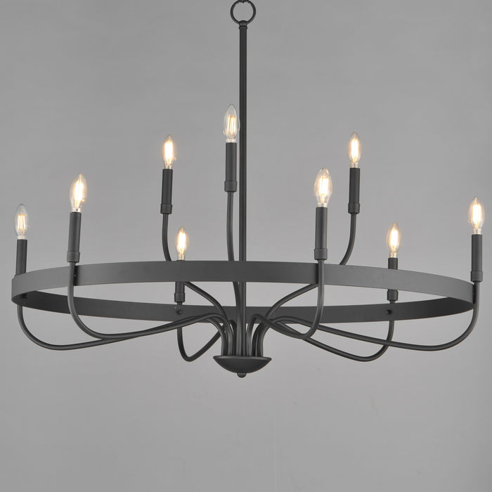 Maxim Frankie 9-Light Chandelier Model: 14499BK