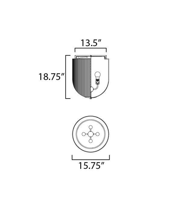 Maxim Dune 16 Flush Mount Model: 15122CRBK