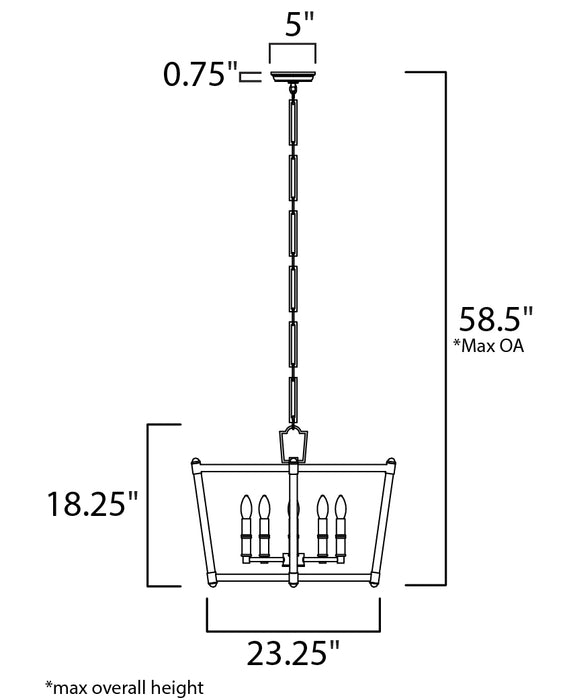 Maxim Lucent 5-Light Chandelier Model: 16103CLHR