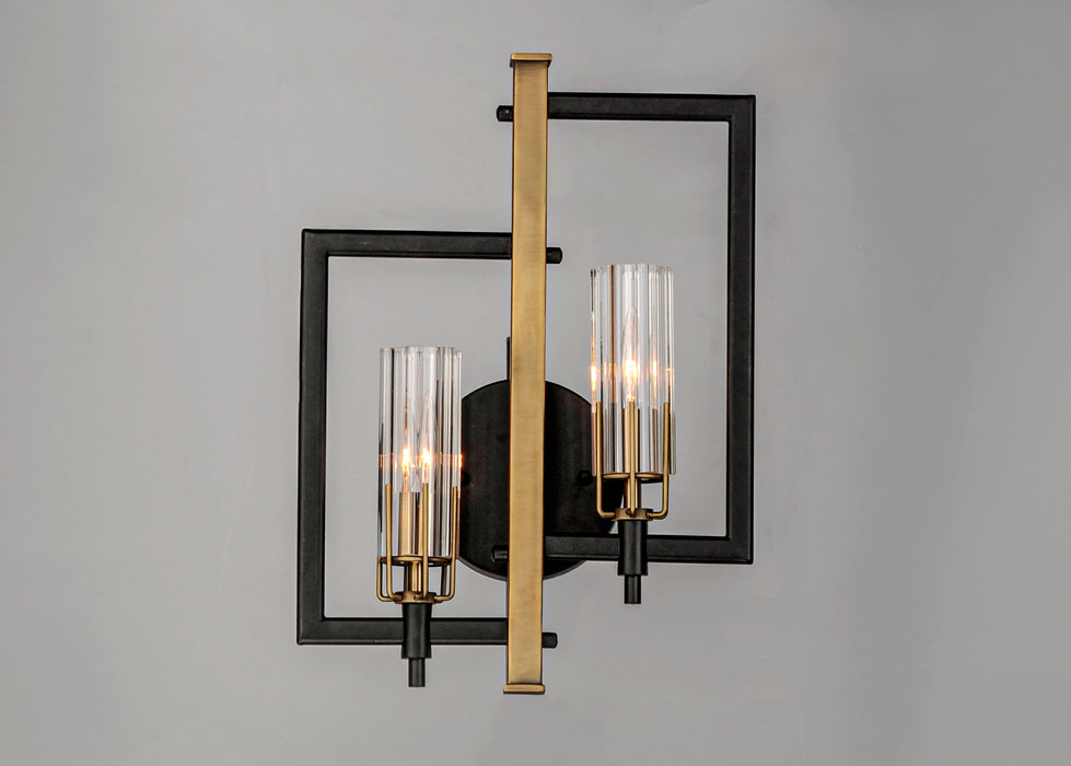 Maxim Flambeau 2-Light Wall Sconce Model: 16112CLBKAB