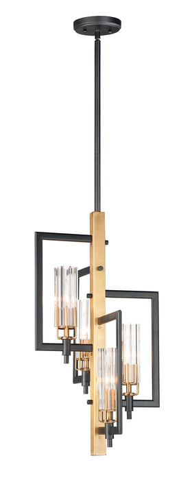 Maxim Flambeau 4-Light Chandelier Model: 16114CLBKAB