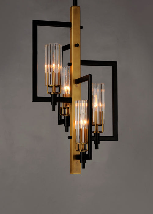 Maxim Flambeau 4-Light Chandelier Model: 16114CLBKAB