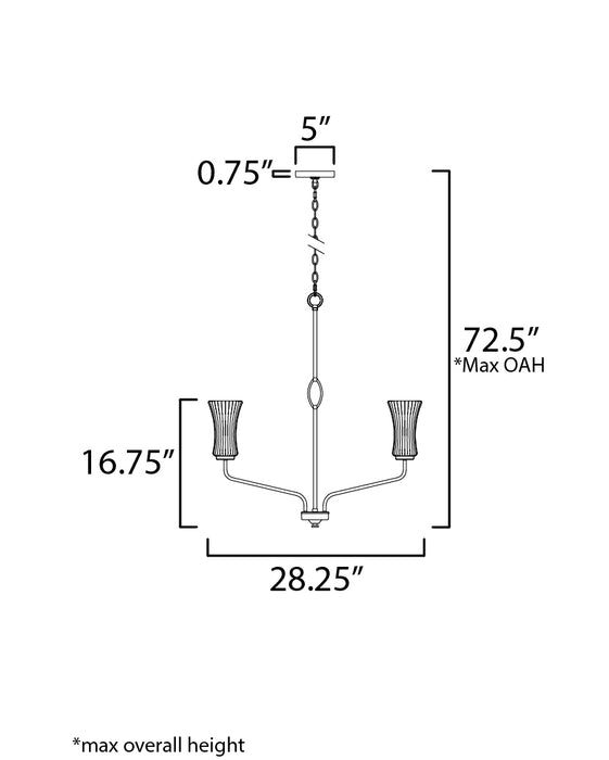 Maxim Camelot 5-Light Chandelier Model: 16155CRNAB