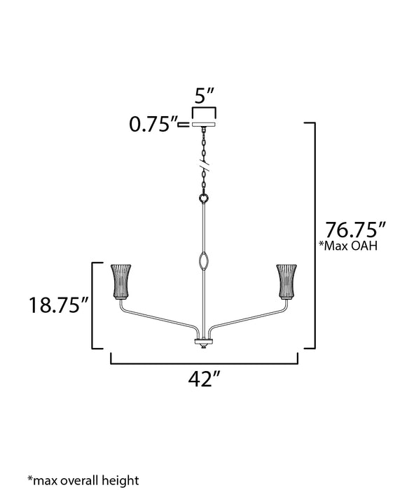 Maxim Camelot 8-Light Chandelier Model: 16158CRNAB