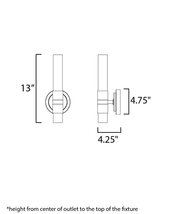 Maxim Ovation LED Wall Sconce Model: 16161CRBK