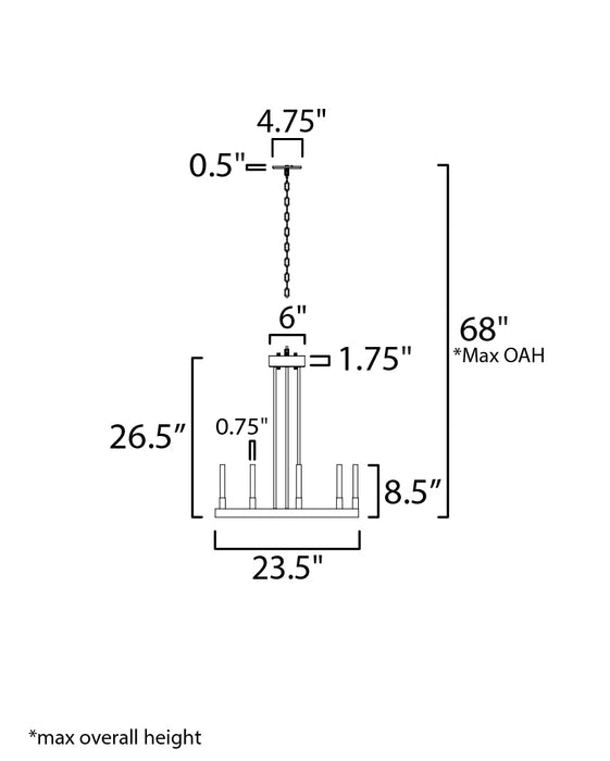 Maxim Ovation 24 LED Chandelier Model: 16162CRGLD