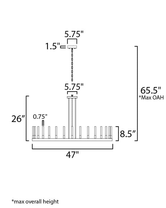 Maxim Ovation 15-Light LED Chandelier Model: 16168CRGLD