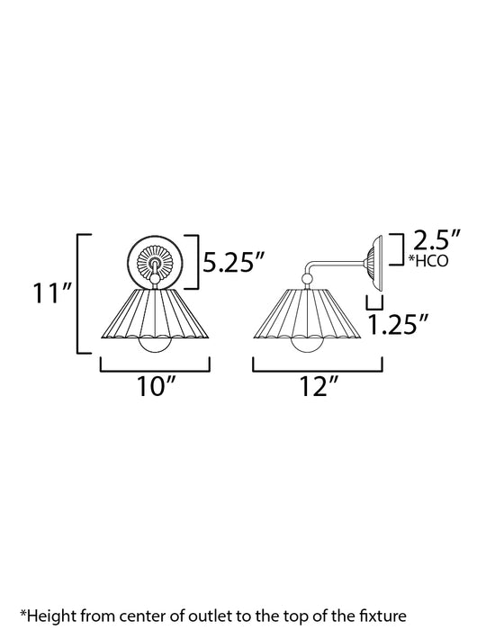 Maxim Primrose 1-Light Wall Sconce Model: 18051DGGL