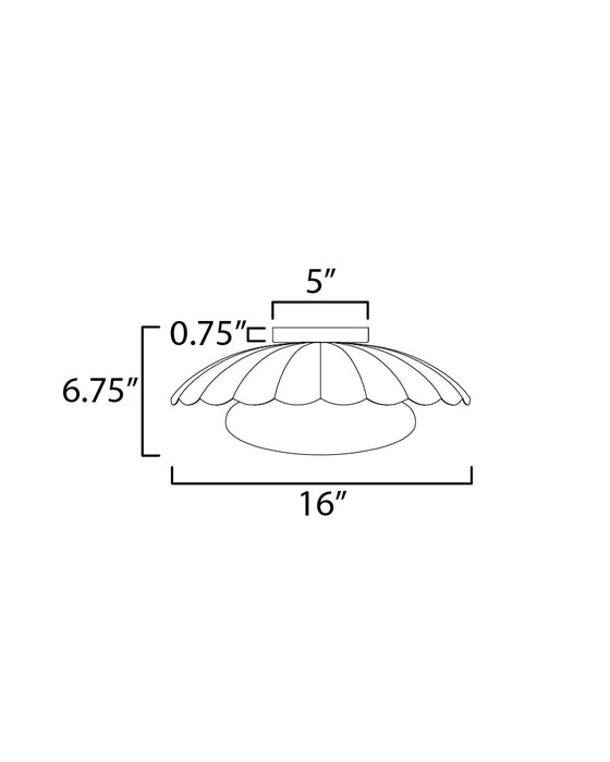 Maxim Primrose 1-Light Flush Mount Model: 18059DGGL