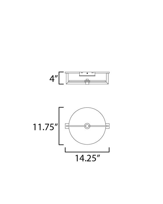 Maxim Quarry LED Wall Sconce/Flush Mount Model: 18200WADBZ