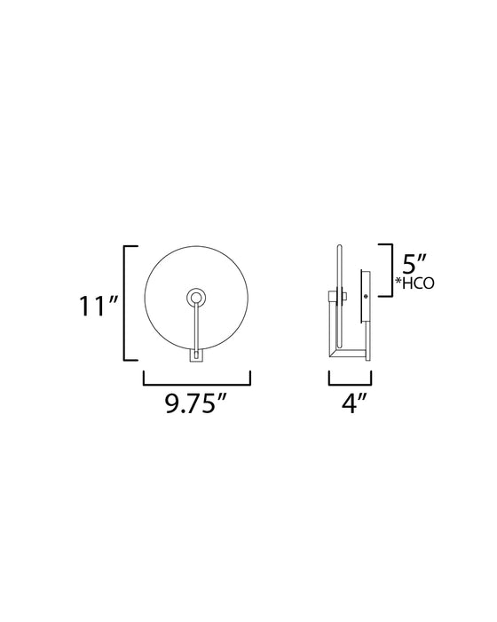 Maxim Quarry LED Wall Sconce Model: 18201WADBZ