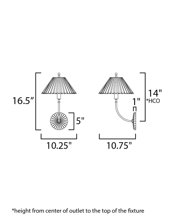 Maxim Kismet 1-Light Wall Sconce Model: 18310SWGL