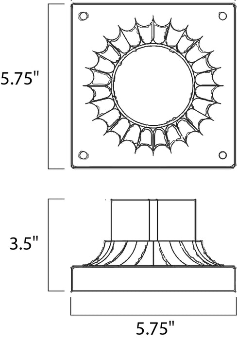 Maxim Outdoor Essentials Cast Pier Mount Model: 2001BZ