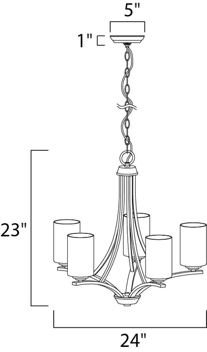 Maxim Deven 5-Light Chandelier Model: 20035SWSN