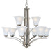 Maxim Aurora 9-Light Chandelier Model: 20096FTSN