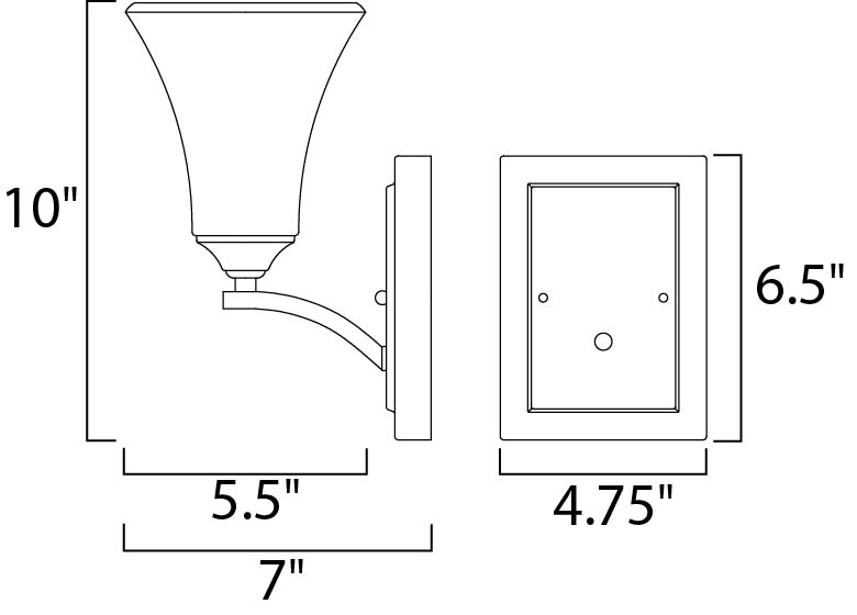 Maxim Aurora 1-Light Wall Sconce Model: 20098FTSN