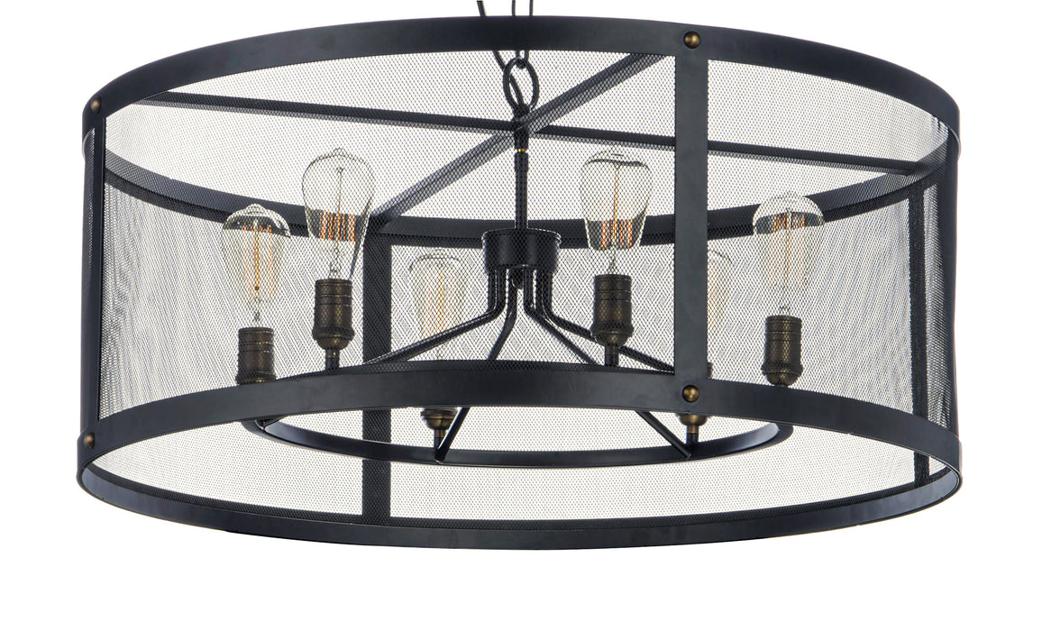 Maxim Palladium 6-Light Chandelier Model: 20114BKNAB