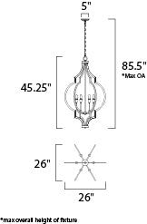 Maxim Crest 6-Light Chandelier Model: 20296OIAB