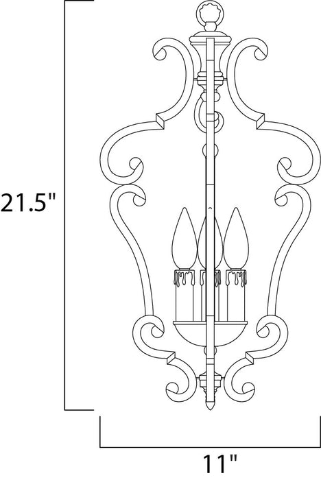 Maxim Richmond 3-Light Entry Foyer Pendant Model: 20742CU