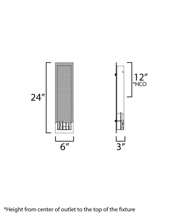 Maxim Spectre 24 Wall Sconce Model: 21192CRBKNAB