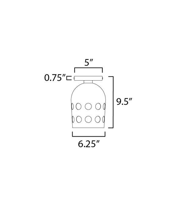 Maxim Dottie Flush Mount Model: 21240WTBK