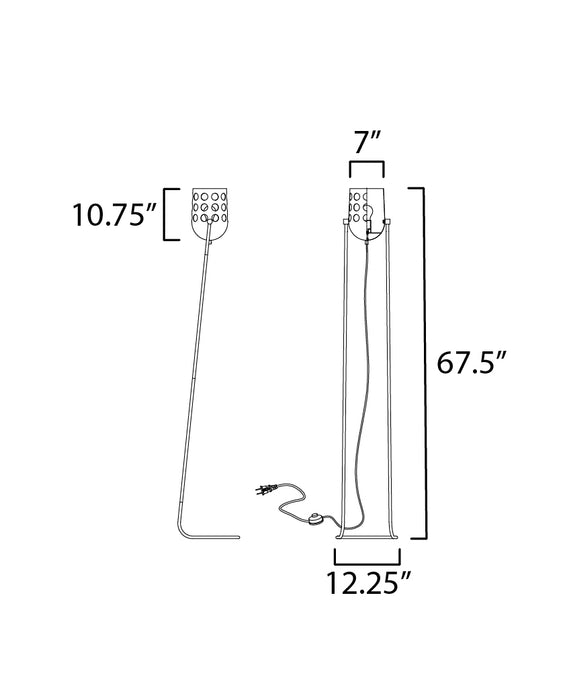 Maxim Dottie Floor Lamp Model: 21249WTBK