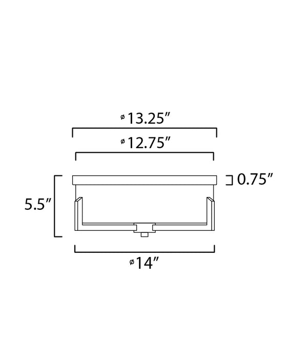 Maxim Dart 3-Light Flush Mount Model: 21280SWSBR