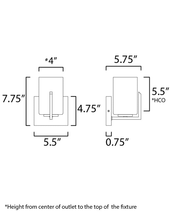 Maxim Dart 1-Light Wall Sconce Model: 21281SWSN