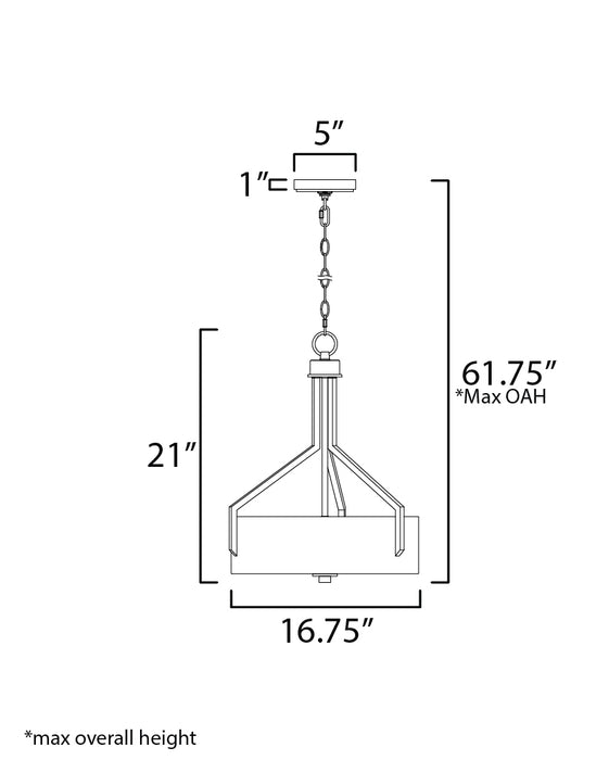 Maxim Dart 3-Light Pendant Model: 21287SWBK