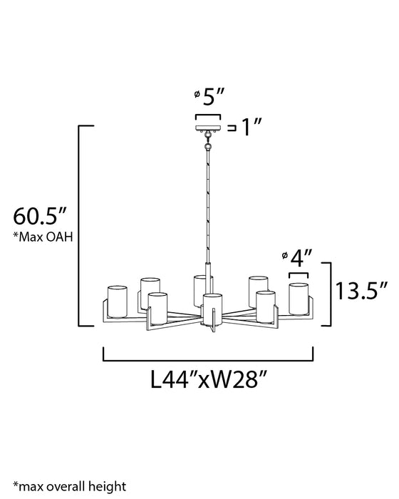 Maxim Dart 8-Light Chandelier Model: 21288SWSN