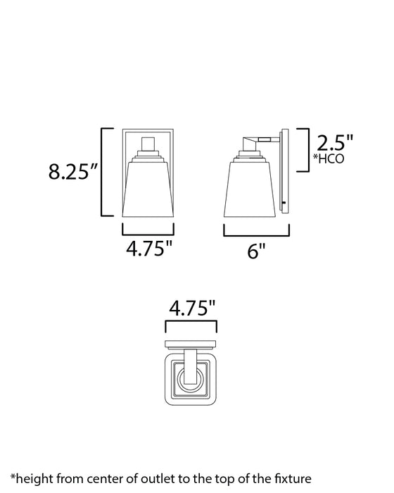 Maxim Cubos 1-Light Wall Sconce Model: 21381CLNAB