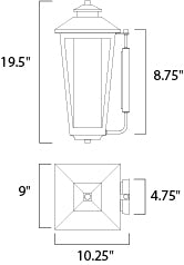 Maxim Aberdeen 1-Light Outdoor Wall Model: 2144CLFTAT