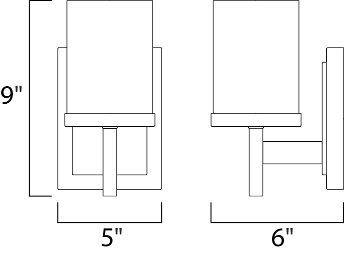 Maxim Tetra 1-Light Wall Sconce Model: 2151LNSN