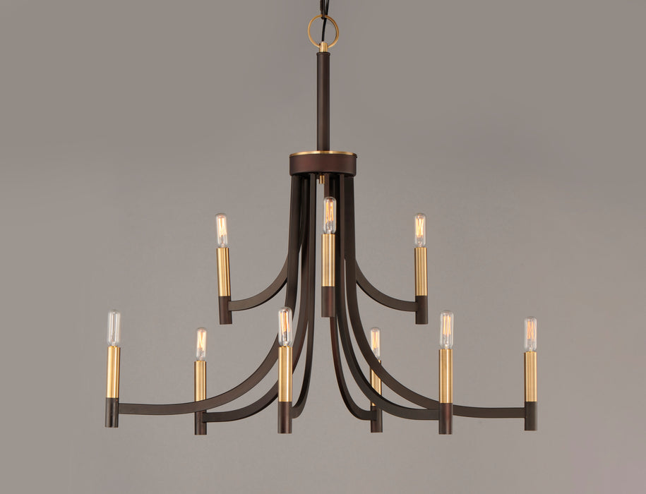 Maxim Lyndon 9-Light Chandelier Model: 21529BZAB