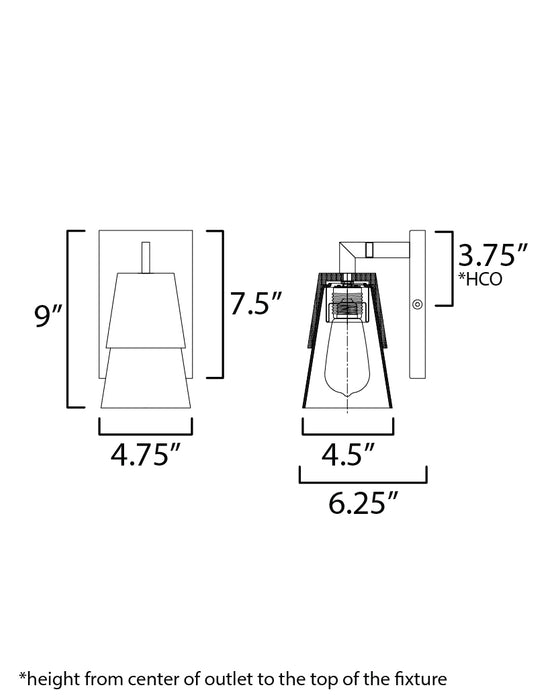 Maxim Carpenter 1-Light Bath Vanity Model: 21621CLWNBK