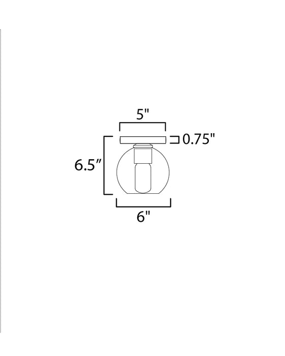 Maxim Knox 1-Light Flush Mount Model: 21630CLBK