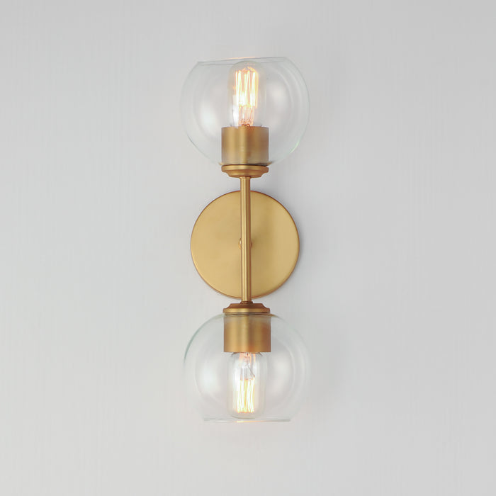 Maxim Knox 2-Light Wall Sconce Model: 21632CLNAB