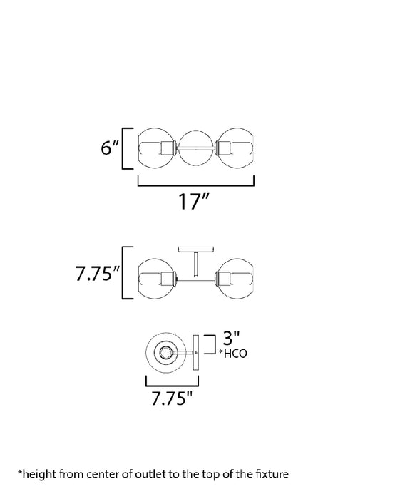 Maxim Knox 2-Light Wall Sconce Model: 21632CLBK