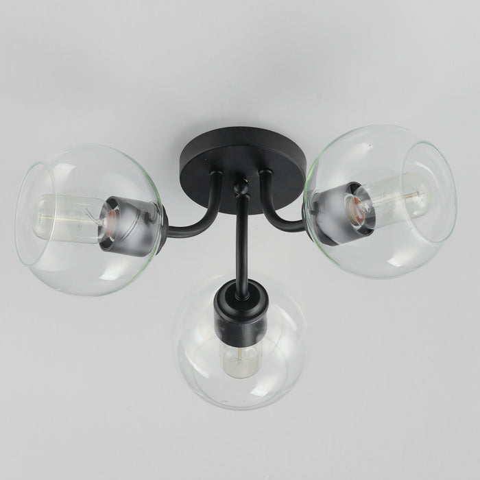 Maxim Knox 3-Light Semi-Flush Mount Model: 21634CLBK