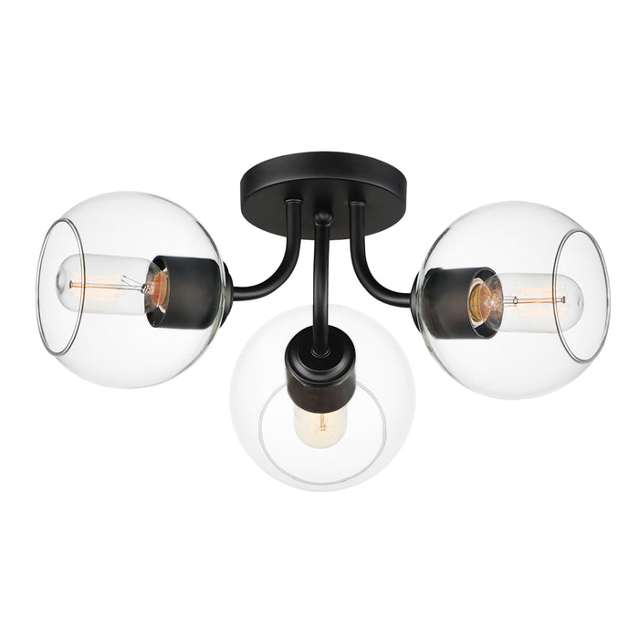 Maxim Knox 3-Light Semi-Flush Mount Model: 21634CLBK