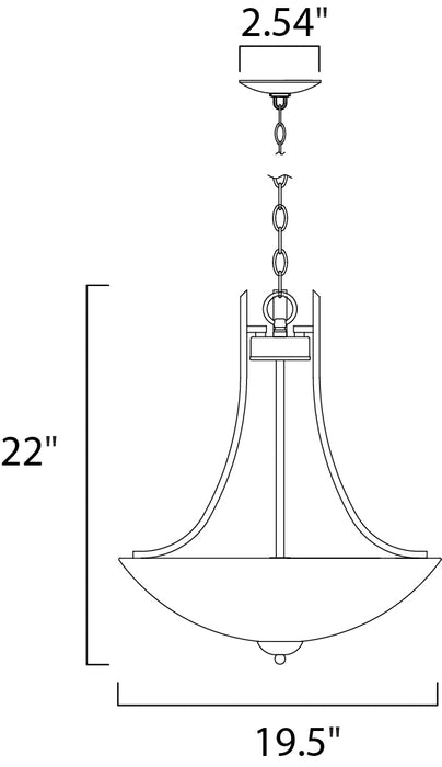 Maxim Taylor 3-Light Pendant Model: 21654SWSN